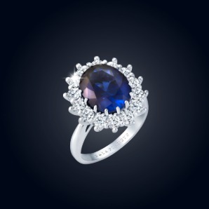 라플라네트 5CT Synthetic Blue Sapphire Ring